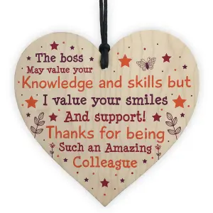 Red Ocean Colleague Leaving Job Gift Novelty Hanging Heart Leaving Gift Plaque Work Friend Retirement Thank You Gifts