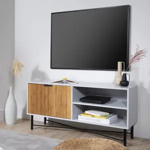 Rökstorp TV Unit in Grey & Pine