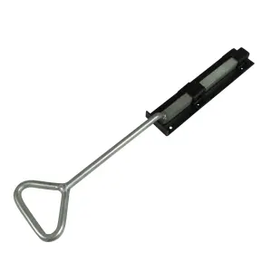 Bow Handle Drop Down Bolt 18" Black (Heavy Duty Garage Door)