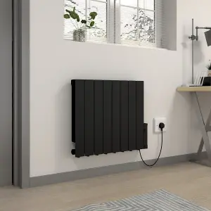 Right Radiators Electric Oil Filled Radiator WiFi Timer Portable Wall Mounted Thermostat Heater Black 1500W