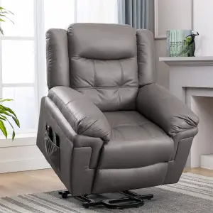 Power Lift Recliner,Lift Chairs Recliners for Elderly, Electric Massage Heating Chair for Seniors Living Room Armchair-Tech cloth