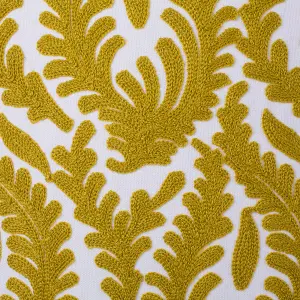 Set of 2 Cushions PRIMULA Cotton 45 x 45 cm Ikat Embroidery Mustard