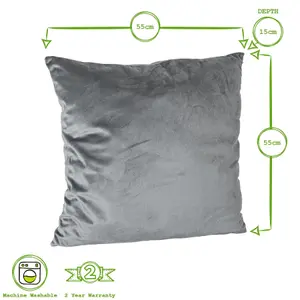 Square Velvet Cushions - 55cm x 55cm - Pack of 2