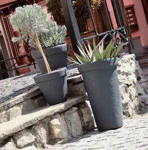 Tall Tower Classic Planter Plant Pot Flower Indoor Outdoor Garden Patio 86 Litres