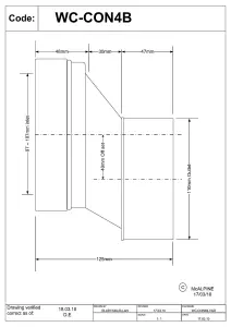 McAlpine WC-CON4B 40mm Offset Rigid WC Connector