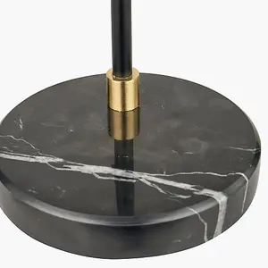 Black and Brushed Brass Task Table Lamp