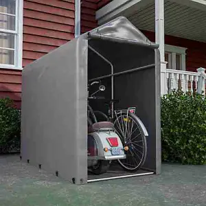 Small Grey Backyard Waterproof Bicycle Motorbike Storage Tent PE Shelter