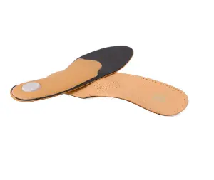 Leather Shoe Insoles with Orthotic Footbed I Insoles with Arch Support and Heel Cushion for Men and Women (UK 7/41 EU)