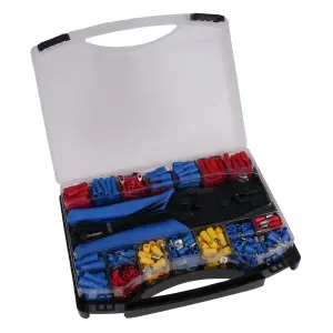 552pc Electrical Ratcheting Crimping Tool and Insulated Terminals Butt Connectors