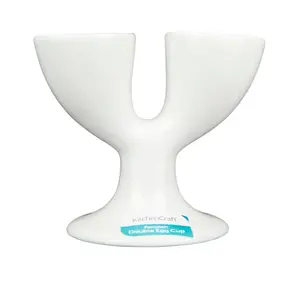 KitchenCraft White Porcelain Double Egg Cup