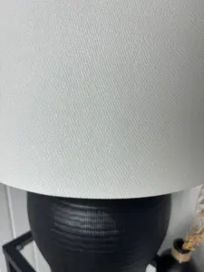 Black Stone Effect Ceramic Table Lamp with Linen Shade