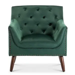 Velvet Bottle Green Franca Accent Chair