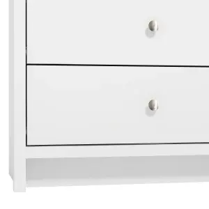 GFW Arianna 4 Drawer Chest with Mirror White