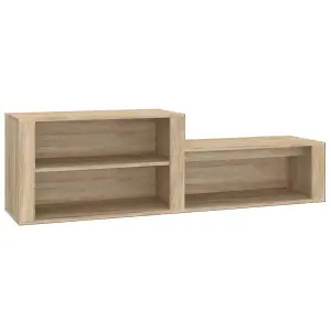 Berkfield Shoe Cabinet Sonoma Oak 150x35x45 cm Engineered Wood