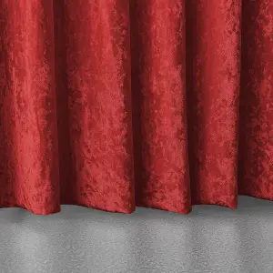 3x3M Crushed Velvet Backdrop, Photography Background Blackout Curtain - Red