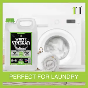 White Vinegar Cleaning 15 Litres HIGH STRENGTH 20% - All Natural Multi-Surface & Multi-Purpose Cleaner, Limescale