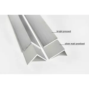 nielsen Aluminium L-Shaped Angle Profile, Matt Anodized, 2000x50x30mm, Thickness: 2mm, Length: 2m