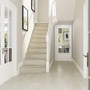 KwikClad Stair Cladding Luxury Vinyl Flooring for Stairs Bridgeport Washed Oak Extension Board