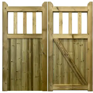 Cottage Gate Single - 2.1m Wide x 2.1m High - Left Hand Hung