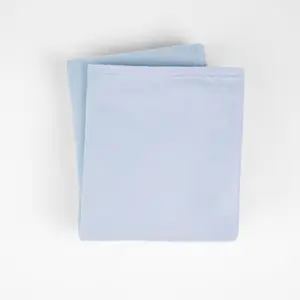 Wholesale 10 x Plain Fleece Blanket Sofa Throw Joblot, Blue - 120 x 150cm