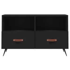 Berkfield TV Cabinet Black 80x36x50 cm Engineered Wood