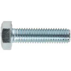 50 Pack M8 x 30mm Zinc Setscrews - Grade 8.8 Fully Threaded DIN 933