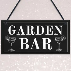 Shabby Chic Garden Bar Sign Hanging Wall Sign For Bar Summerhouse Gift