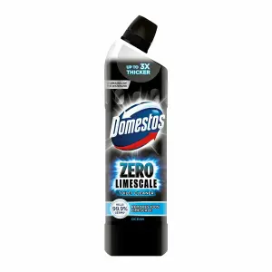 Domestos Zero Limescale Ocean Antibacterial Toilet Gel, 750ml, 6Pk