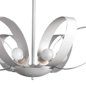 Luminosa Serena Designer 6 Light Pendant Ceiling Light, White