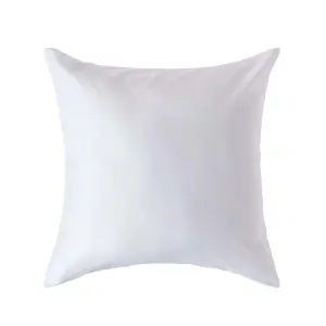 Homescapes White Organic Cotton Continental Pillowcase 400 TC, 60 x 60 cm