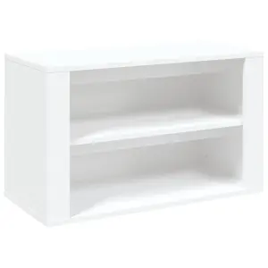 Berkfield Shoe Rack White 75x35x45 cm Engineered Wood