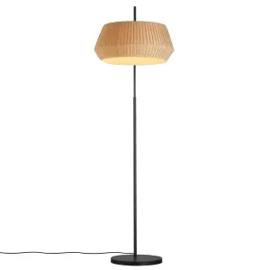 Nordlux Dicte Indoor Living Dining Textile Floor Lamp in Beige (H) 180cm