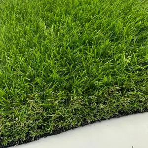 TRADE 35mm ARTIFICIAL GRASS - 4M X 6M - Natural and Realistic Looking Fake Astro Lawn Turf