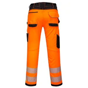 Portwest PW3 Hi-Vis Work Trousers Orange/Black & Knee Pads -28S