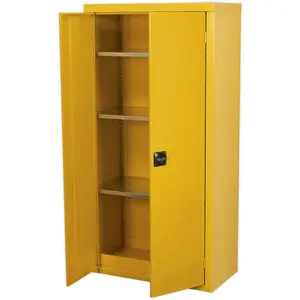 Durable Hazardous Substance Storage Cabinet with Key Lock - 900mm x 460mm x 1800mm