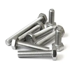 50 x Hex Head Set Screw Bolts 5/16 x 3/4" UNF, Fully Threaded