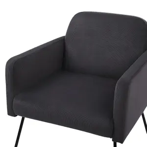 Beliani Modern Armchair NARKEN Velvet Grey