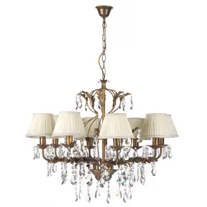 Luminosa Karen Multi Arm Chandelier with Shades Bronze