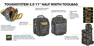 Dewalt DWST83524-1 Toughsystem 2 Heavy Duty Tool Bag + Half Width Organiser Case