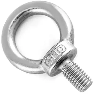 M18 Lifting Eye Bolt ( Pack of: 10 ) Heavy Duty Lifting Ring Eye Bolts Male Screw Thread, Ring Shape Eyebolts