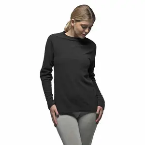 Heat Holders - Ladies Lightweight Long Sleeve Thermal Top S Black