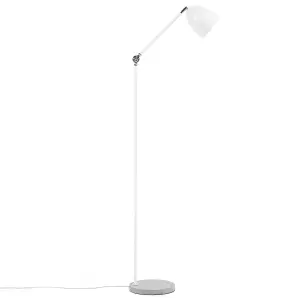 Beliani Modern Metal Floor Lamp White CHANZA