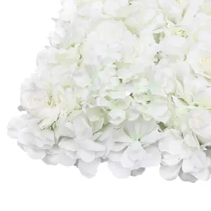 Artificial Flower Wall Backdrop Panel, 60cm x 40cm, Greyish White