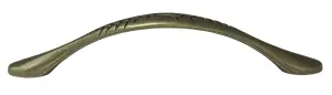 Leaves Brass effect Furniture Bow Handle (L)15.7cm (D)30.8mm