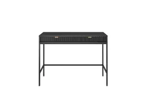 Nova Contemporary Dressing Table Computer Desk 2 Drawers Black (H)780mm (W)1040mm (D)500mm