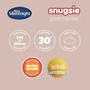 Silentnight Snugsie Giant Blanket - Charcoal