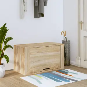 Berkfield Wall-mounted Shoe Cabinet Sonoma Oak 70x35x38 cm Engineered Wood