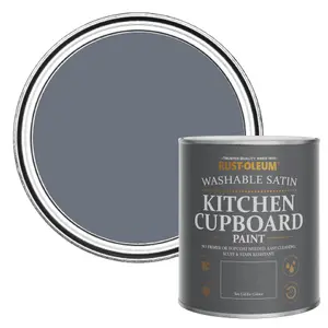 Rust-Oleum Marine Grey Satin Kitchen Cupboard Paint 750ml