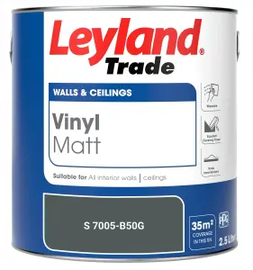 Leyland Trade Vinyl Matt Walls & Ceilings Emulsion Paint (S 7005-B50G) 2.5L