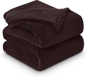 GC GAVENO CAVAILIA Luxury Faux Fur Throw 150x200 CM Choco Fleece Blanket for Double Bed & Sofa Bed